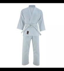 Jaguar Pro Gear – Essential Light Weight Karate Uniform Gi w/ White Belt, Sz: 1