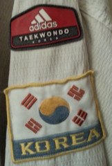 VINTAGE ADIDAS J.K. LEE TAEKWONDO USA KOREA SIZE 6 UNIFORM TOP ONLY – USED