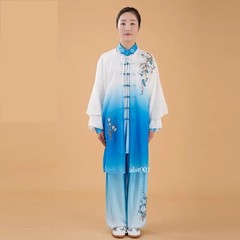 Women Silk Satin Chinese Tai Chi Suit Female Kung Fu Wushu Martial Arts Uniform