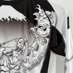 Fuji MMA BJJ Jiu Jitsu Long Sleeve LS Rashguard Rash Guard Sakana Black/White M