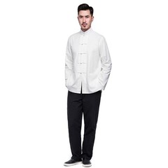 2PCS Mens Traditional Chinese Tang Suit Coat Pants Kung Fu Wingchun Uniform Hot