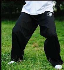 Chenjiagou Taichi Lantern Pants Practice Uniforms Tai Chi Clothing Black Cotton