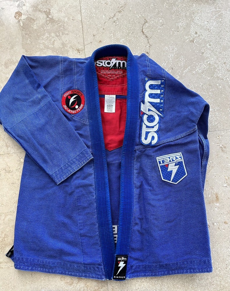 Unisex Storm BJJ Gi Kimono Top And Bottom Size A3 Color Blue