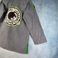 Renzo Gracie Jiu-Jitsu BJJ Gi Kimono Top Grey Green Pearl Weave A2 Fight Team