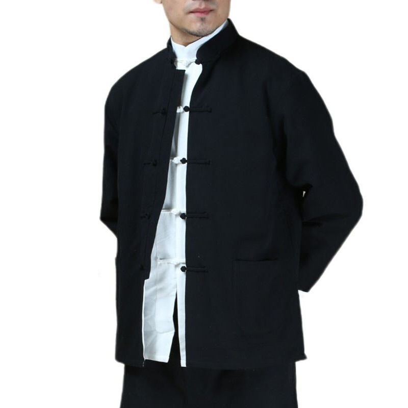 Men’s Traditional Chinese Tang Suit Jacket Kung Fu Martial Arts Uniform Coat Hot