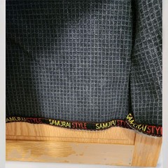 Samurai Style BJJ Gi Kimono Grey Plaid Grid Pattern Size A1 Nova Uniao Patches