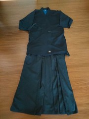Japanese Kendo Gi Jacket Hakama Pants Set Navy Blue Quick Dry Jersey