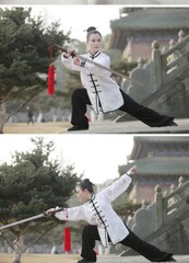 Tai Chi Clothing Cotton Linen Breathable Practice Clothes Women Martial Arts