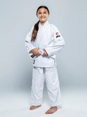 New White Fuji Sports Single Weave Judo Gi Kimono Unisex