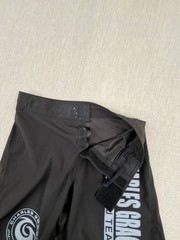 Charles Gracie Jiu Jitsu No Gi Shorts Adult 28 Made In USA Black BJJ MMA Logo