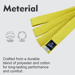 Revansh Yellow Karate Belt Martial Arts Taekwondo Judo Rank Belt Kids Adults 0-5