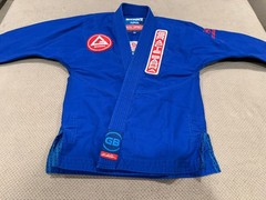 Gracie Barra Equipe Kids Jiu-Jitsu Gi Set Jacket Pants Blue Size Y5-TRAIN-LITE