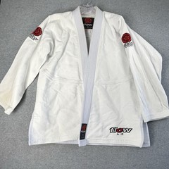 Flow Kimonos Air Brazilian Jiu-Jitsu Martial Arts MMA Jacket Cotton Sz A2H White