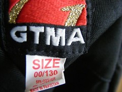 GTMA Martial Arts GI Karate 2-Piece Black Size 00/130 Child Unisex NWOT