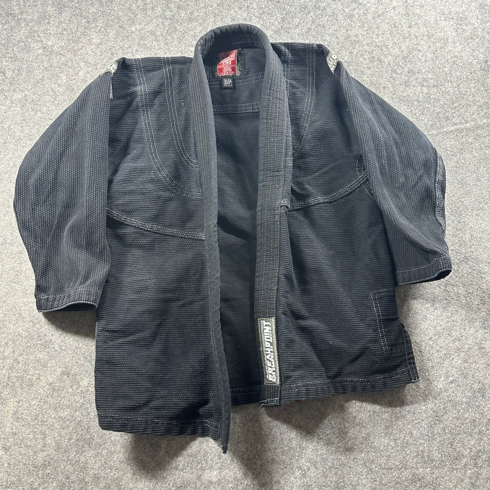 Break Point BJJ Gi Kimono Top Kids K3 Black Cotton Pearl Weave Martial Arts