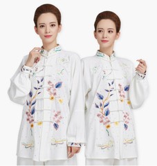 Women Tai Chi Clothes Embroidery Paste Drill Wushu Clothing Martial Art Uniform