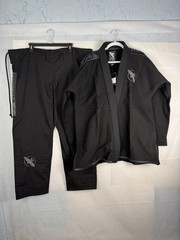 Hayabusa 420GSM Pearl Weave Lightweight Kimono/Pants Size A4 Black NWT
