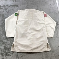Gracie Jiu-Jitsu BJJ Gi Jacket Womens F2 White Authentic 100% Cotton Kimono Top
