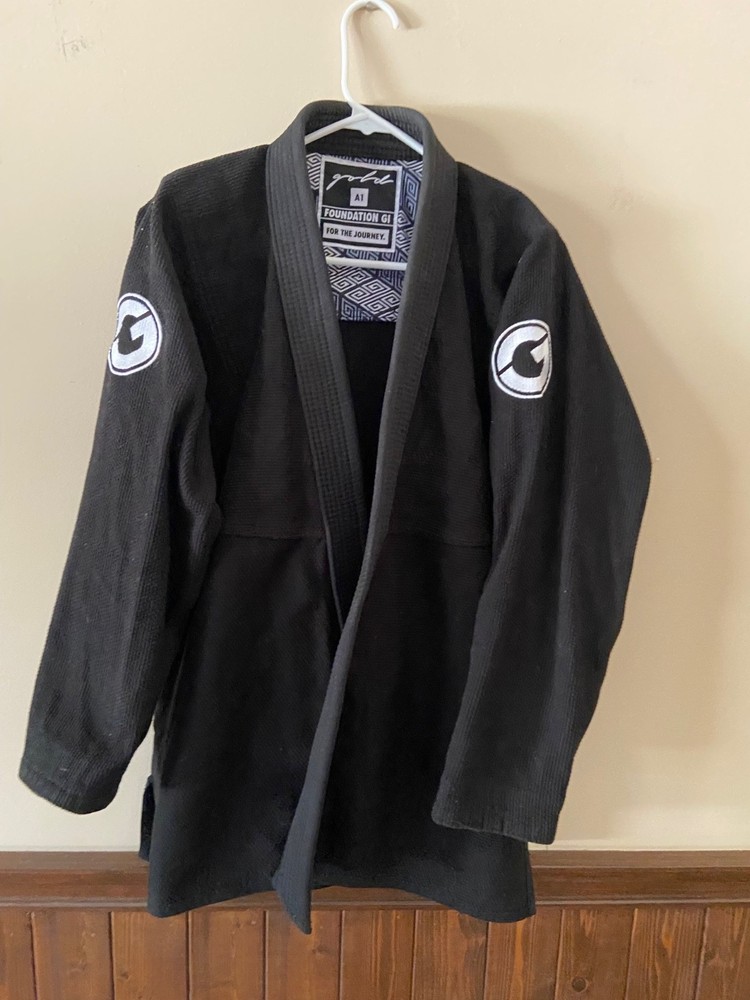 Jiu Jitsu Jacket Gi Black from Gold * Excellent Condition!! A1 100% Cotton