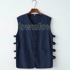 Chinese Kung Fu Tai Chi Vest Sleeveless Garment Martial Arts Wingchun Uniform