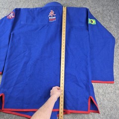 Keiko Raca Brazilian Jiu Jitsu Blue Gi Top Kimono Size 4 BJJ Gold Heavy NEW