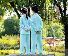 Unisex Kids Tai Chi Cotton Clothing Kung Fu Uniforms Wushu Martial Arts Suit Set