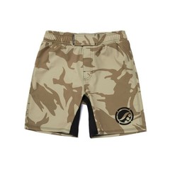 Shoyoroll Tan Camo Training Rash Guard SS & Fitted Shorts BJJ Gi Competitor Set