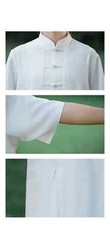Summer Short Sleeve Kung Fu Shirts Sport Tops Martial Arts Taichi Uniform