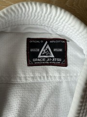 Gracie Jiu-Jitsu Official Cotton Gi Uniform Set White Adult Unisex A3