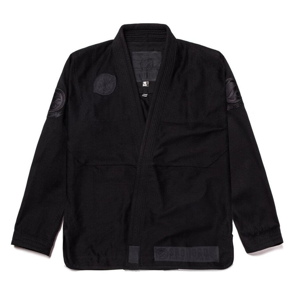 Custom Black BJJ Gi Professional Quality 100% Cotton Jiu Jitsu Kimono 450 GSM