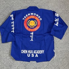 Martial Arts Taekwondo Karate Uniform Youth Size 1 Blue CHEN HUU Academy New