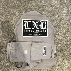 LXB Level Black LXB Jiu-Jitsu Gi Uniform Set Gray A0 Adult Unisex