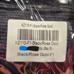 Jiu Jitsu Gi FI Woman Karate KZ110 Uniform Rose Gold Black