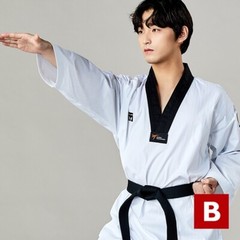 MOOTO BS 5 (Basic 5) Standard Taekwondo Uniform TKD WT Dobok [Black-Neck]