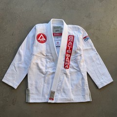 Gracie Barra Jiu Jitsu Gi Mens A1 White Kimono Pesado Set BJJ Top Pants BJJ