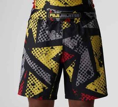 Fuji Black/Yellow Flex Lite MMA BJJ Jiu Jitsu Short Sleeve SS Rashguard