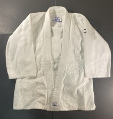 MIZUNO Karate Gi Uniform Fill set With Belt Made In Pakistan￼ 140cm White