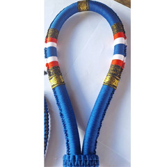 Mongkol Boxing Headband Premium Color Blue Handmand Prajiat Muay Thai Armbands S