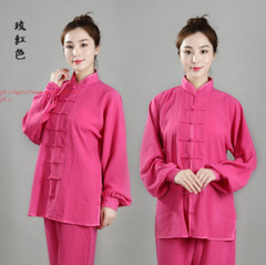 Cotton linen Unisex Tai Chi Suit Morning Exercise Uniform Kung Fu Clothing Suit