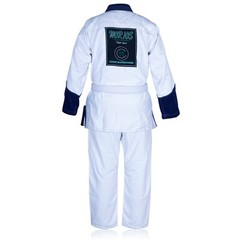 Worios Kids Lightweight Pro Brazilian Jiu-Jitsu Grappling Gi White/Navy Blue