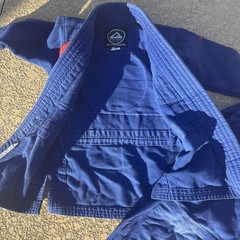 Gracie Barra Equipe Kimono And Pants Brazilian Jiu-Jitsu Gi Blue Youth 2 / 3