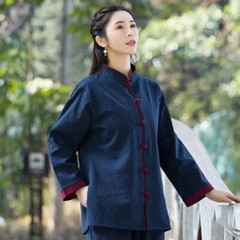 Yoga Clothes Women’s Spring and Autumn Tai Chi Clothes Cotton and Linen