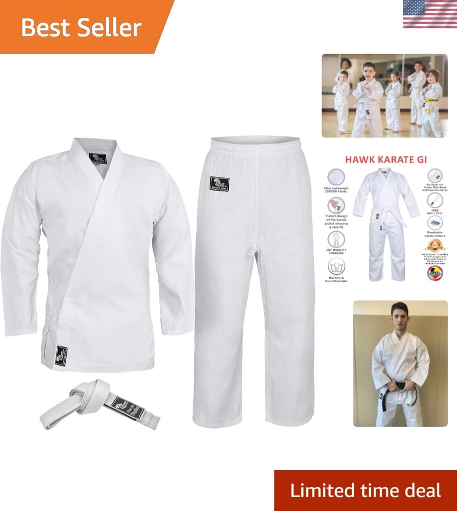 Lightweight Karate Gi for Kids & Adults | Durable PolyCotton Uniform