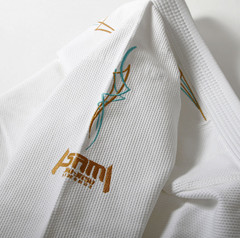 Japanese Tattoo Art Inspired Jiu Jitsu Gi Set White Pearl Weave Uniform