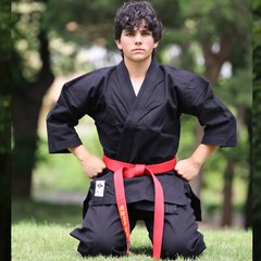 Karate Gi Uniform 14oz Martial Arts Suit for Training Competition Black