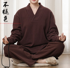 Fall Winter Unisex Meditation Monk Thicken uniform Warm Lay Zen flannel Outfits