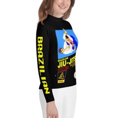 Brazilian Jiu-Jitsu 8-bit MMA BJJ Rash Guard No Gi Yellow Belt Youth Kid Child