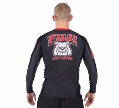 Fuji Bull Dog MMA BJJ Jiu Jitsu LongSleeve Long Sleeve LS Rashguard – Black Red