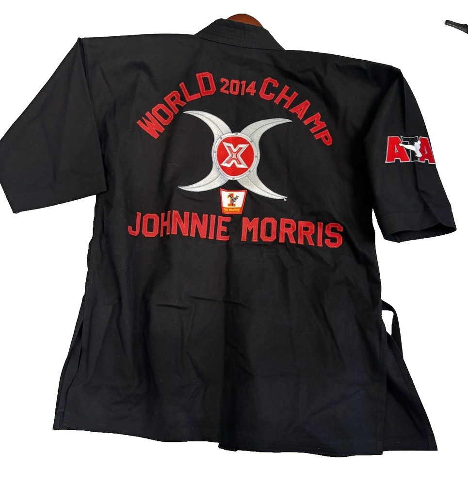 ATA Taekwondo World Champ 2014 Johnnie Morris Martial Arts Uniform Top Sz 4