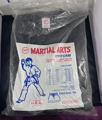 Adult Martial Sports Heavyweight Karate Uniform Gi – Black NIB Size 6 (XL)